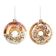 Kerstbal Donut Multi Color 15 cm